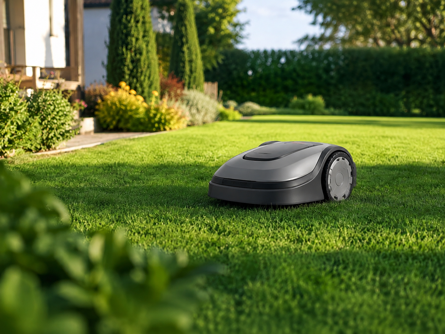 Robotska kosilica na uređenom travnjaku