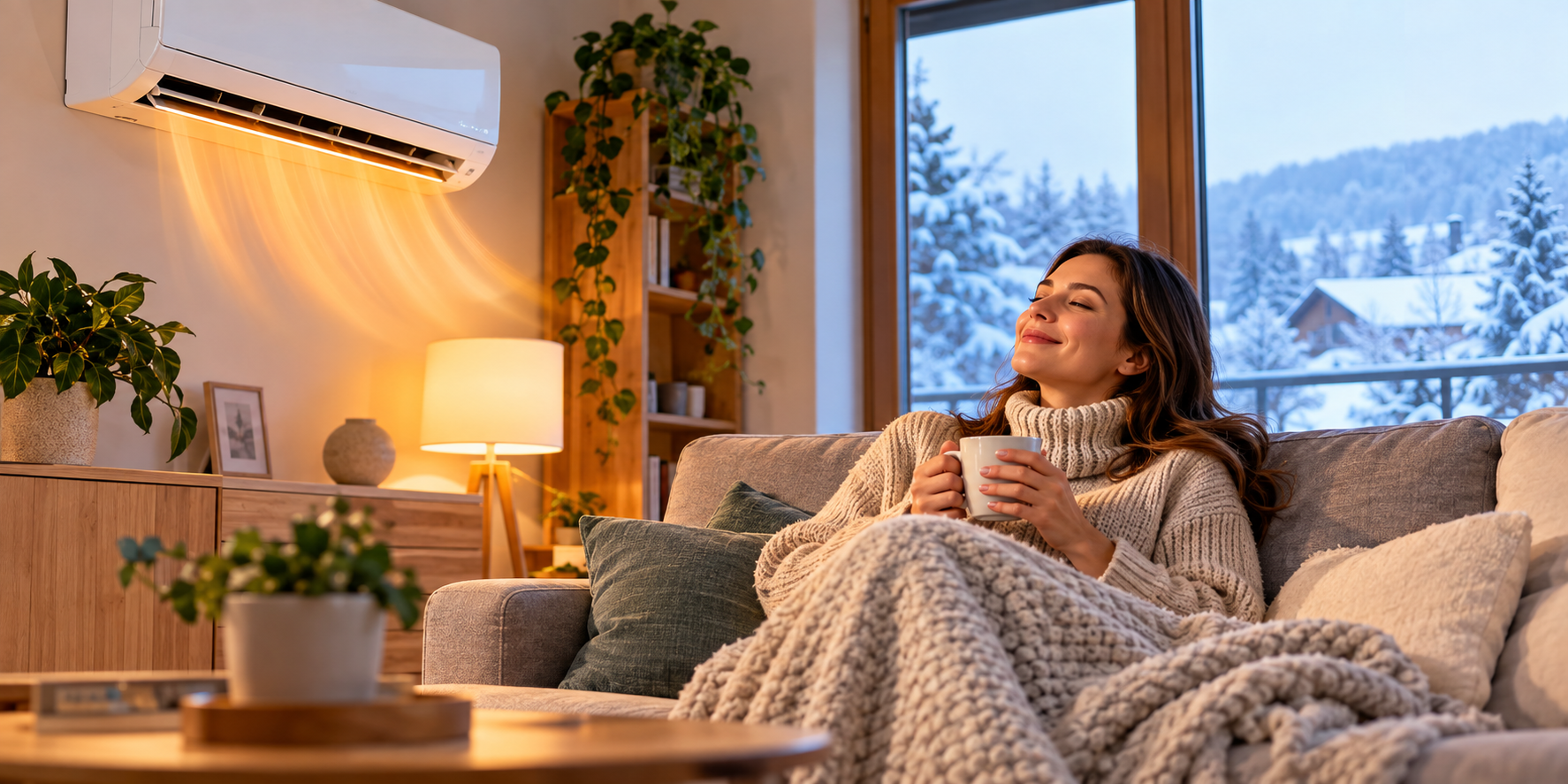 Inverter klima uređaj grije dnevni boravak tijekom zime